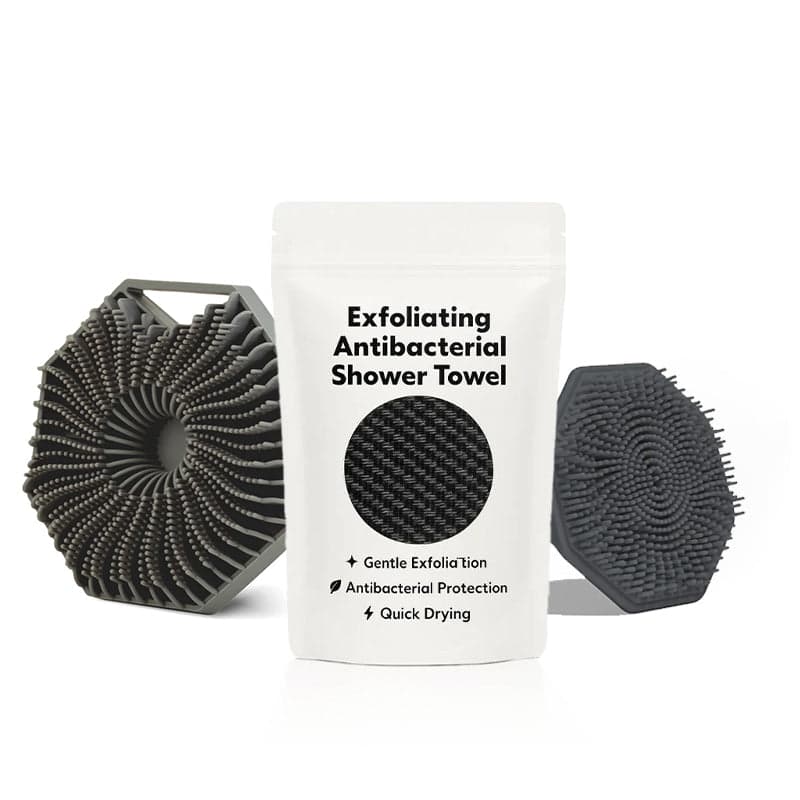 Scrubber Complete Grey Set - Body, Face & Towel