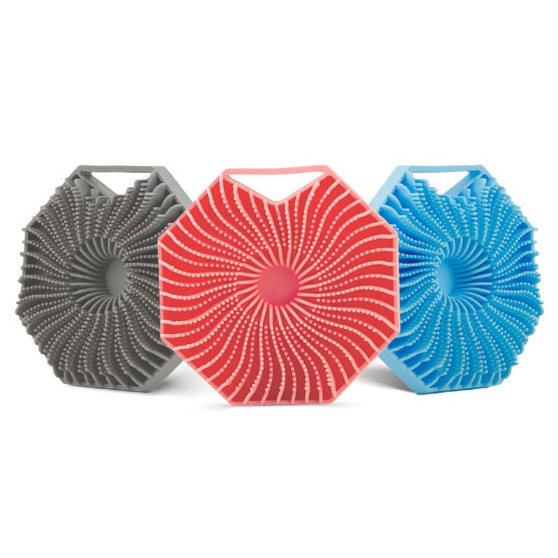 Body Scrubber Set Tri-Color Pack (Blue, Pink & Grey)